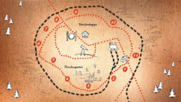 Karte: Brockenkuppenrundgang mit Brockengarten