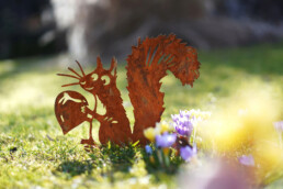 Eichhörnchen – Gartentier aus Cortenstahl