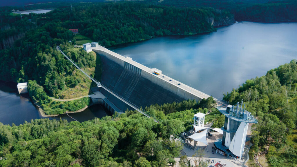 Harzdrenalin mit Hängebrücke und der Rappbodetalsperre