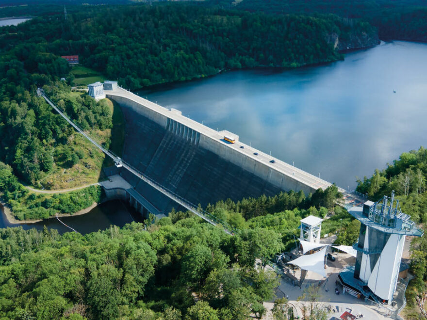 Harzdrenalin mit Hängebrücke und der Rappbodetalsperre